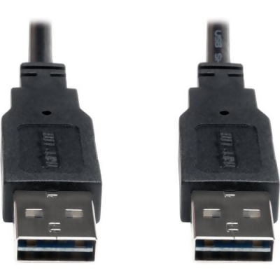 Tripp Lite UR020-003 Tripp Lite Universal Reversible USB 2.0 Hi-Speed Cable - (Reversible A to Reversible A M/M) 3-ft. 
