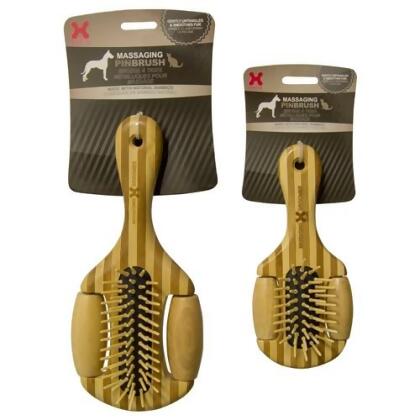 Hugs Pet Products Massaging Pet Pin Brush - Large Massaging Pet Pin Brush 