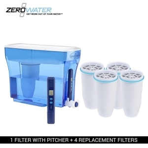 Zerowater 23 Cup Pitcher Bundle-4 Pack Ion Exchange Water Dispenser - All