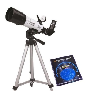 Celestron EclipSmart Travel Scope 50 Refractor Telescope with Backpack/ Skymaps / Cleaning Tool / Filter Kit Bundle 22060 - All