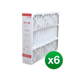 Replacement Pleated Air Filter 20x25x4 Merv 11 6-Pack - All