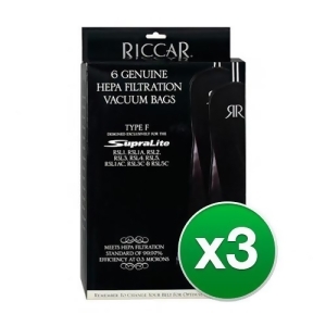 Riccar Type F Genuine Hepa Vacuum Bags For Rsl4 / Rsl5 / Rsl5c Vacuums 18 Count - All