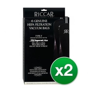 Riccar Type F Genuine Hepa Vacuum Bags For SupraLite Vacuums 12 Count - All