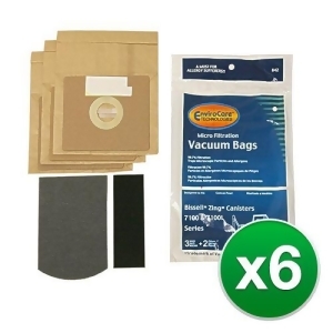 Replacement Vacuum Bag for Bissell 842 Bag 6 Pack - All