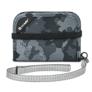 Pacsafe RFIDsafe V50 Rfid Blocking Anti-Theft Compact Wallet Grey Camo 10551802 with 5 Card Slots - All