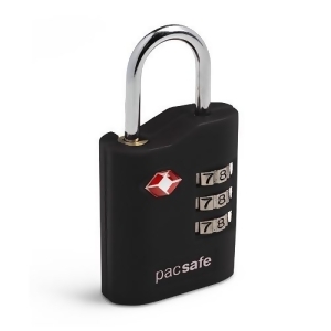 Pacsafe Prosafe 700 Tsa Accepted Padlock_ 3-Dial Resettable Combination Lock Black - All