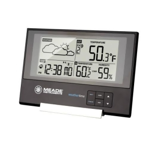 Meade Te346w Slim Line Personal Weather Station With Atomic Clock - All