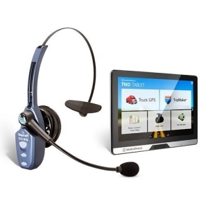 Blueparrott B250-xts Wireless Headset w/ Rand Mcnally Tnd Tablet 80 Vehicle Navigation System - All