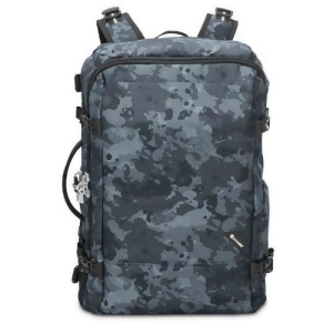 Pacsafe Vibe 40 Anti-Theft Carry-On Backpack 40L Grey Camo with PopNLock Security Clip - All