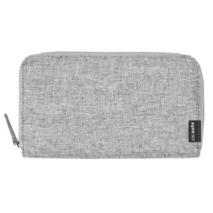 Pacsafe RFIDsafe Lx250 Rfid Blocking Zippered Travel Wallet Tweed Grey with Internal Coin Pocket - All