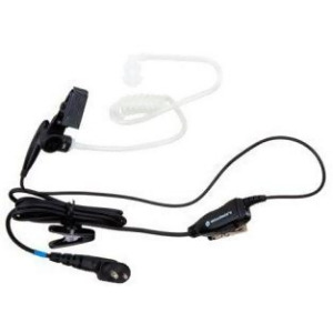 Motorola Hkln4487a 1-Wire Surveillance Earpiece w/Push-to-Talk Ptt Microphone Hands-Free Operation - All