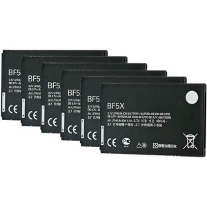 Replacement Battery 3.7v for Motorola BF5X/HF5X/SNN5877A/SNN5877/Brave Pro Models 6 Pack - All