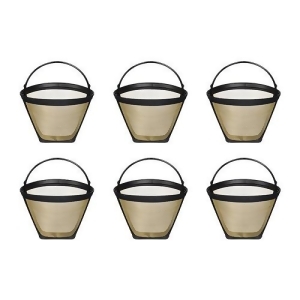 Replacement For Cuisinart Gtf-1 Cone Style Gold Tone Filter 6 Pack - All