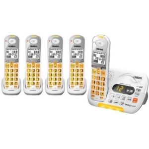 Uniden D3097-5 Cordless Amplified Phone w/ Big Buttons 4 Extra Handsets - All