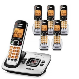 Uniden D1760-6 Cordless Phone w/ 5 Extra Handsets - All