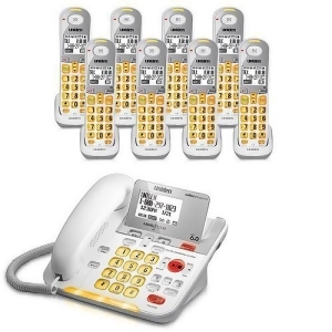 Uniden D3098-8 Corded/Cordless Amplified Phone w/ Lcd Display 7 Extra Handsets - All