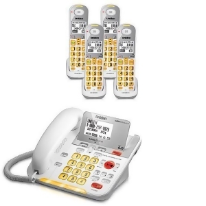 Uniden D3098-4 Amplified Corded / Cordless Phone with 3 Additional Handsets - All