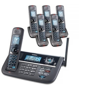 Uniden Dect4086-6 Cordless Phone with Large Lcd Display 5 Handsets - All
