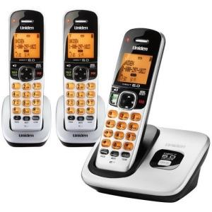 Refurbished Uniden D1760-3-r Cordless Phone w/Orange Backlit Display 2 Extra Handsets - All