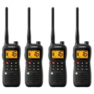 Uniden Mhs126 4-Pack Two-Way Vhf Marine Radio w/ Back-lit Lcd Display - All