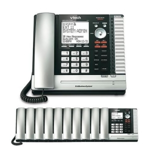 Vtech Up416 4-Line Phone with Up406-10 Cordless Desksets - All