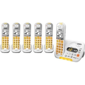 Uniden D3097-6 Amplified Cordless Phone w/ Intercom 5 Extra Handsets - All