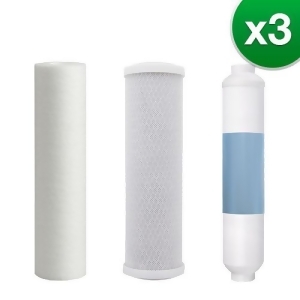 Vertex 4 Stage Ro Reverse Osmosis Replacement Water Filter Kit for Pt-4.0 Without Ro Membrane 3 Pack - All