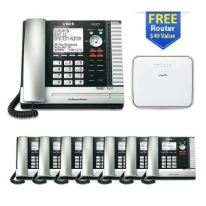 Vtech Up416 Console Telephone with Up406-7 Desksets Is6100 Cordless Headset - All