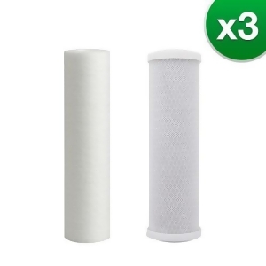 Puromax 3 Stage Ro Reverse Osmosis Replacement Water Filter Kit for Hr-3 Without Ro Membrane 3 Pack - All