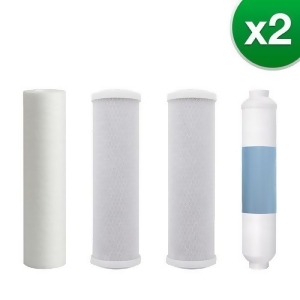 Vertex 5 Stage Ro Reverse Osmosis Replacement Water Filter Kit for Pt-4.0/5 Without Ro Membrane 2 Pack - All