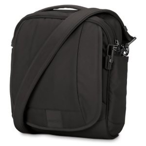 Pacsafe Metrosafe Ls200 Anti-Theft Shoulder Bag Black with Padded iPad / Tablet Compatible Sleeve Water Bottle Pocket - All