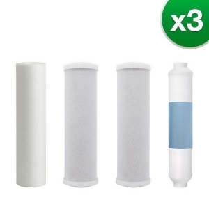 Puromax 5 Stage Ro Reverse Osmosis Replacement Water Filter Kit for Pc5-38 Without Ro Membrane 3 Pack - All