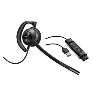 Plantronics EncorePro Hw530 Mono Noise-Canceling Corded Headset w/ Da80 Adapter - All