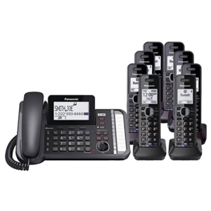Panasonic Kx-tg9582b 6 Kx-tga950b 2 Line Corded/Cordless Expandable Link2Cell Telephone System - All