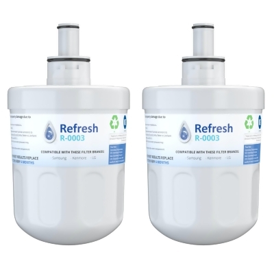 Replacement Water Filter For Samsung RSG257AABP Refrigerator Water Filter - by Refresh (2 Pack) 