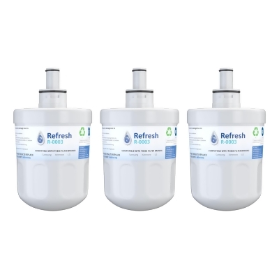 Replacement Water Filter For Samsung RF266AEWP Refrigerator Water Filter - by Refresh (3 Pack) 