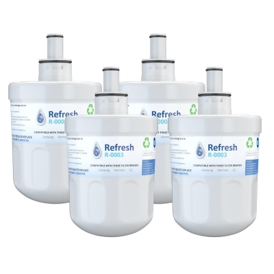 Replacement Water Filter For Samsung Tier1 RWF1010 Refrigerator Water Filter - by Refresh (4 Pack) 
