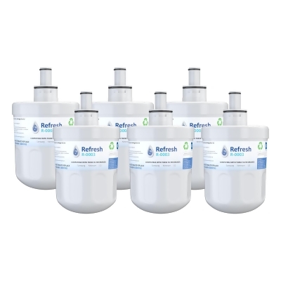 Replacement Water Filter For Samsung RFG297AARS Refrigerator Water Filter - by Refresh (6 Pack) 
