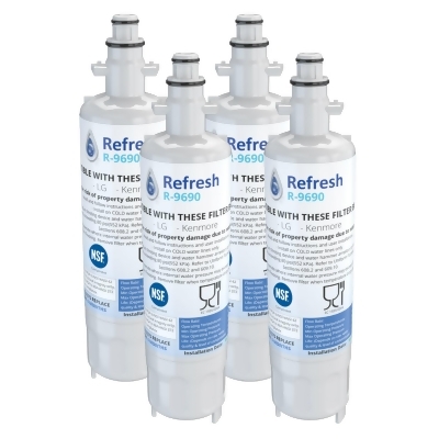 Refresh Replacement for LG LT700P ADQ36006102 Kenmore 46-9690 Refrigerator Water Filter (4 Pack) 