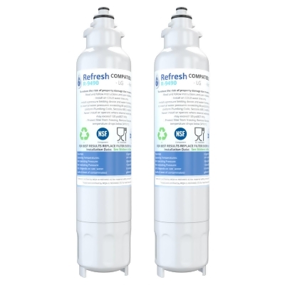 Refresh LT800P Replacement for LG LT800P ADQ73613401 Kenmore 9490 Refrigerator Water Filter (2 Pack) 
