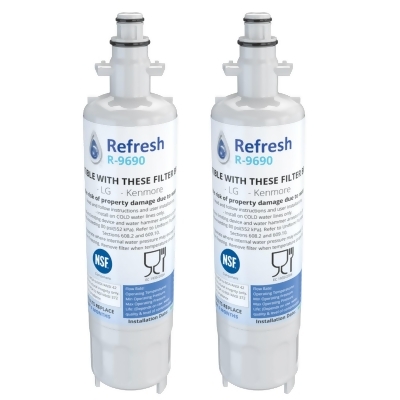 Replacement for LG LT700P ADQ36006101 ADQ36006102 Kenmore 46-9690 Refrigerator Water Filter (2 Pack) 