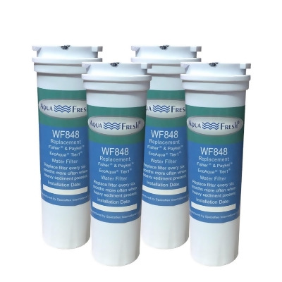 Replacement Filter for Fisher & Paykel 836848 / WF848 (4-Pack) Water Filter for Aqua Fresh 836848 