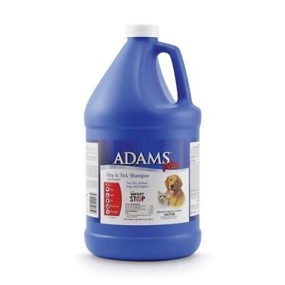 Adams Plus 100503549 Flea and Tick Shampoo with Precor for Cats and Dogs - 1 Gallon 