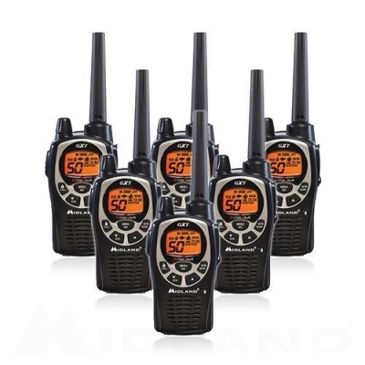 Midland GXT1000VP4, 50 Channel GMRS Two Way Radio (6 Pack) 