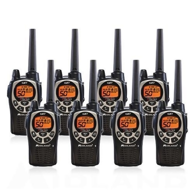 Midland GXT1000VP4, 50 Channel GMRS Two Way Radio (8 Pack) 