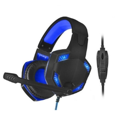 X-Shooter Gaming USB Headset with Mic - Supports Xbox, PS4 & Switch - Blue 