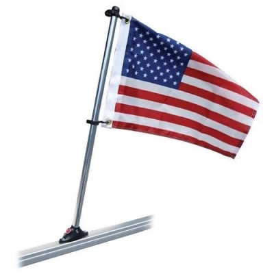 Taylor Made Pontoon 30 Inch Flag Pole Mount and 16 Inch x 24 Inch US Flag Pontoon 30 Inch Flag Pole Mount and US Flag 