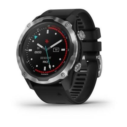 Garmin Descent-Mk2-Stainless Steel with Black Band Descent-Mk2 Stainless Steel with Black Band 