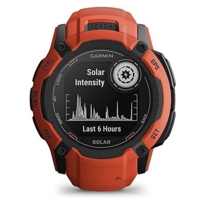 Garmin Instinct 2X Solar - Flame Red Rugged GPS Smartwatch 
