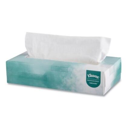 Kleenex 21601BX Naturals Facial Tissue - 2-Ply - White - 125 Sheets Per Box - White Naturals Facial Tissue, 2-Ply, White, 125 Sheets/Box 